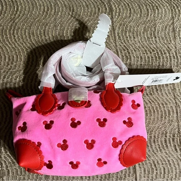 Stoney Clover Lane Pink Mickey and Minnie Collection Pouchette Crossbody BNWT - Picture 1 of 2
